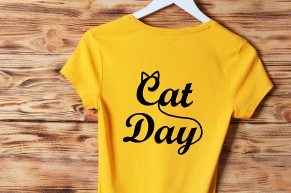 Celebrate Feline Charm with Cat Day Graphic Design