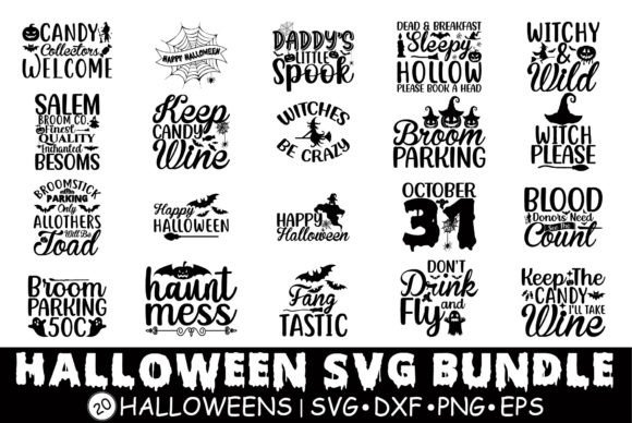 Halloween SVG Bundle: 20 Designs for Cricut, Shirts & More