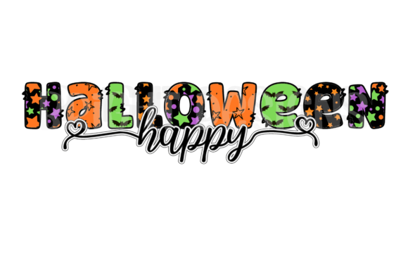 Happy Halloween Word Art Graphic 300 Dpi: Your Go-To Design Asset
