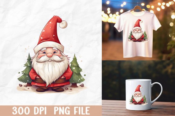 Santa Claus Cheerful Graphic: Holiday Design Asset