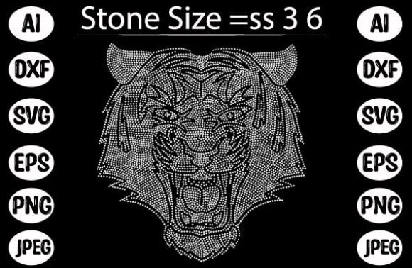Tiger Rhinestone Template Graphic: Adding Fierce Sparkle to Your Designs